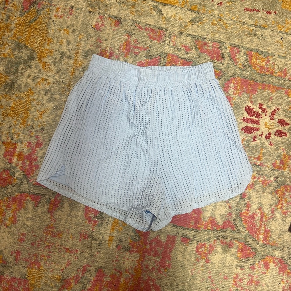 blue waffle shorts